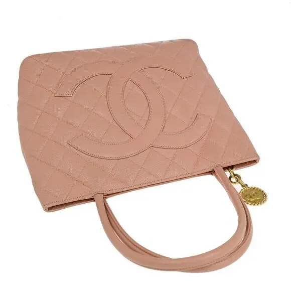 Chanel Cc Logo Medallion Shoulder Tote #127941C16B - Picture 5 of 15